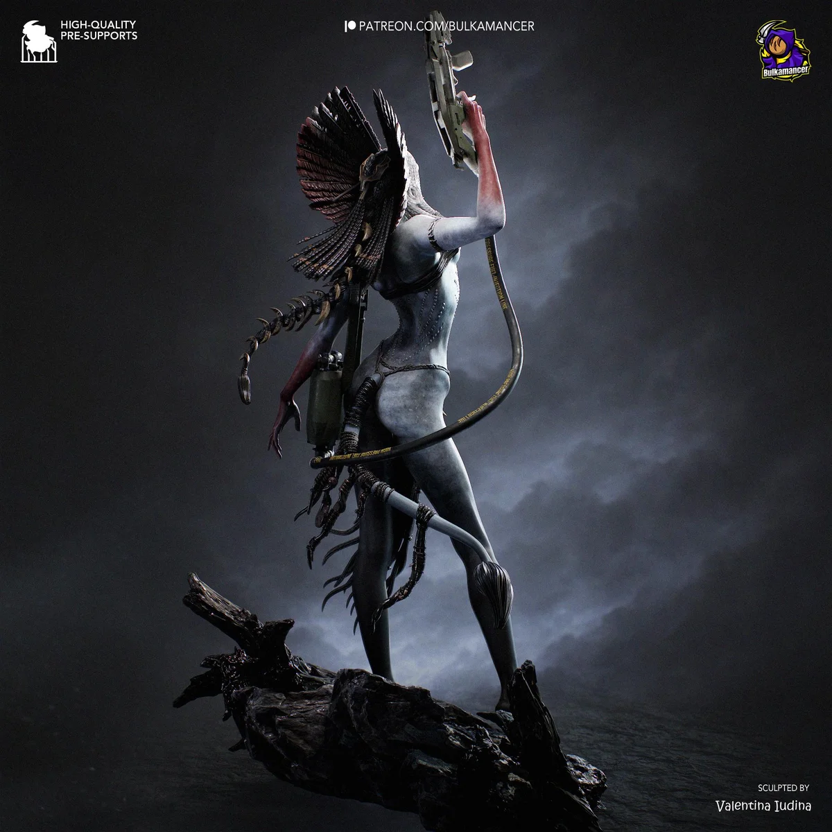 Varang Tribal Na'vi Warrior - Avatar Fire and Ash Unpainted Resin Figurine Kit - 1/10 Scale 341mm 13.4in - 3D Printed Statue Fan Art — 7/10