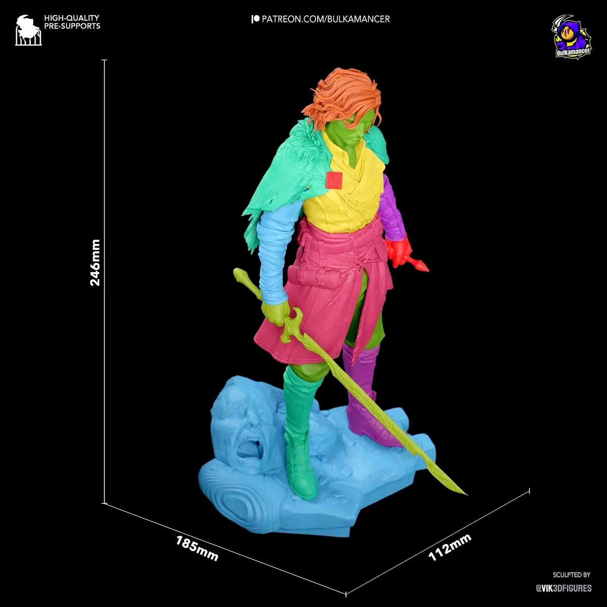 Verso JRPG Painter - Clair Obscur Expedition 33 Unpainted Resin Figurine Kit - 1/8 Scale 246mm 9.7in - 3D Printed Statue Fan Art — 2/10