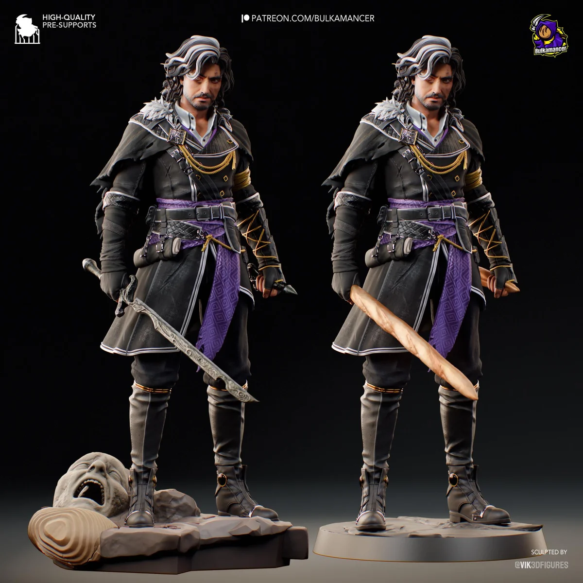 Verso JRPG Painter - Clair Obscur Expedition 33 Unpainted Resin Figurine Kit - 1/8 Scale 246mm 9.7in - 3D Printed Statue Fan Art — 5/10