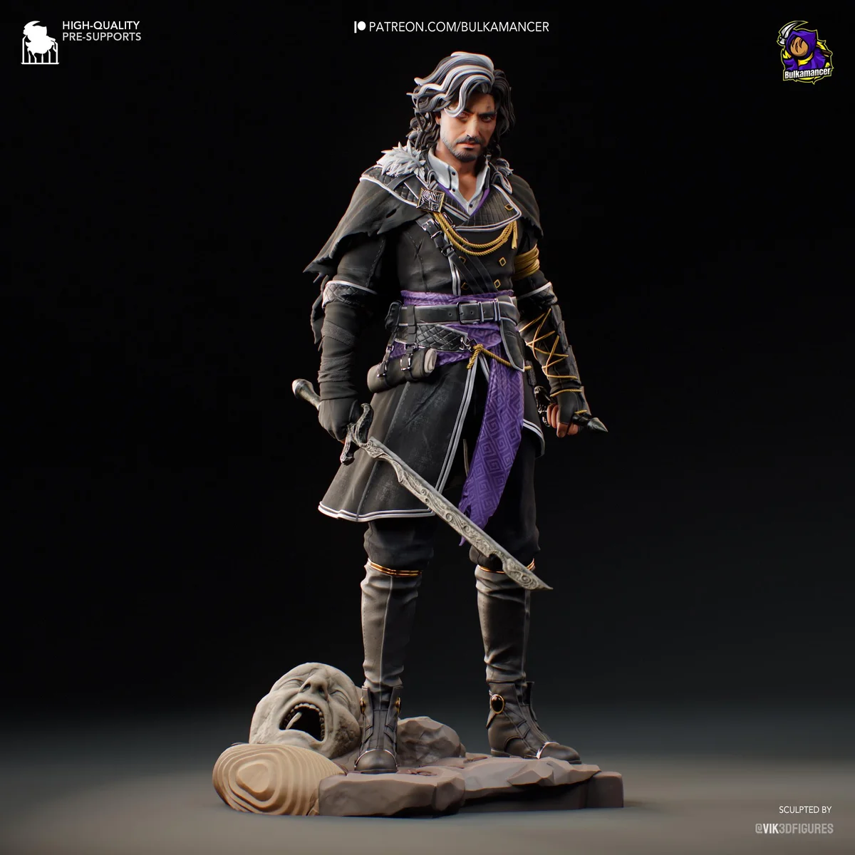 Verso JRPG Painter - Clair Obscur Expedition 33 Unpainted Resin Figurine Kit - 1/8 Scale 246mm 9.7in - 3D Printed Statue Fan Art — 1/10