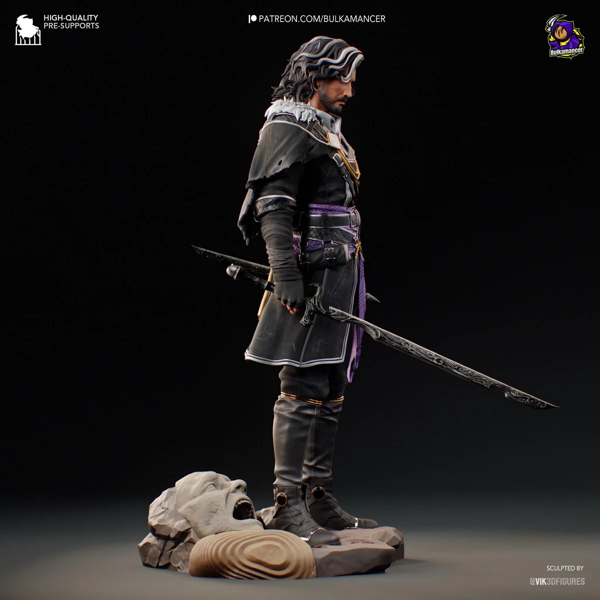 Verso JRPG Painter - Clair Obscur Expedition 33 Unpainted Resin Figurine Kit - 1/8 Scale 246mm 9.7in - 3D Printed Statue Fan Art — 6/10
