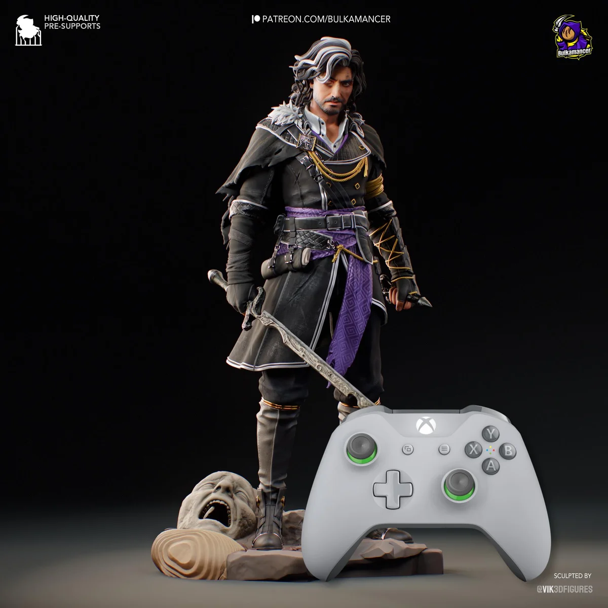 Verso JRPG Painter - Clair Obscur Expedition 33 Unpainted Resin Figurine Kit - 1/8 Scale 246mm 9.7in - 3D Printed Statue Fan Art — 10/10