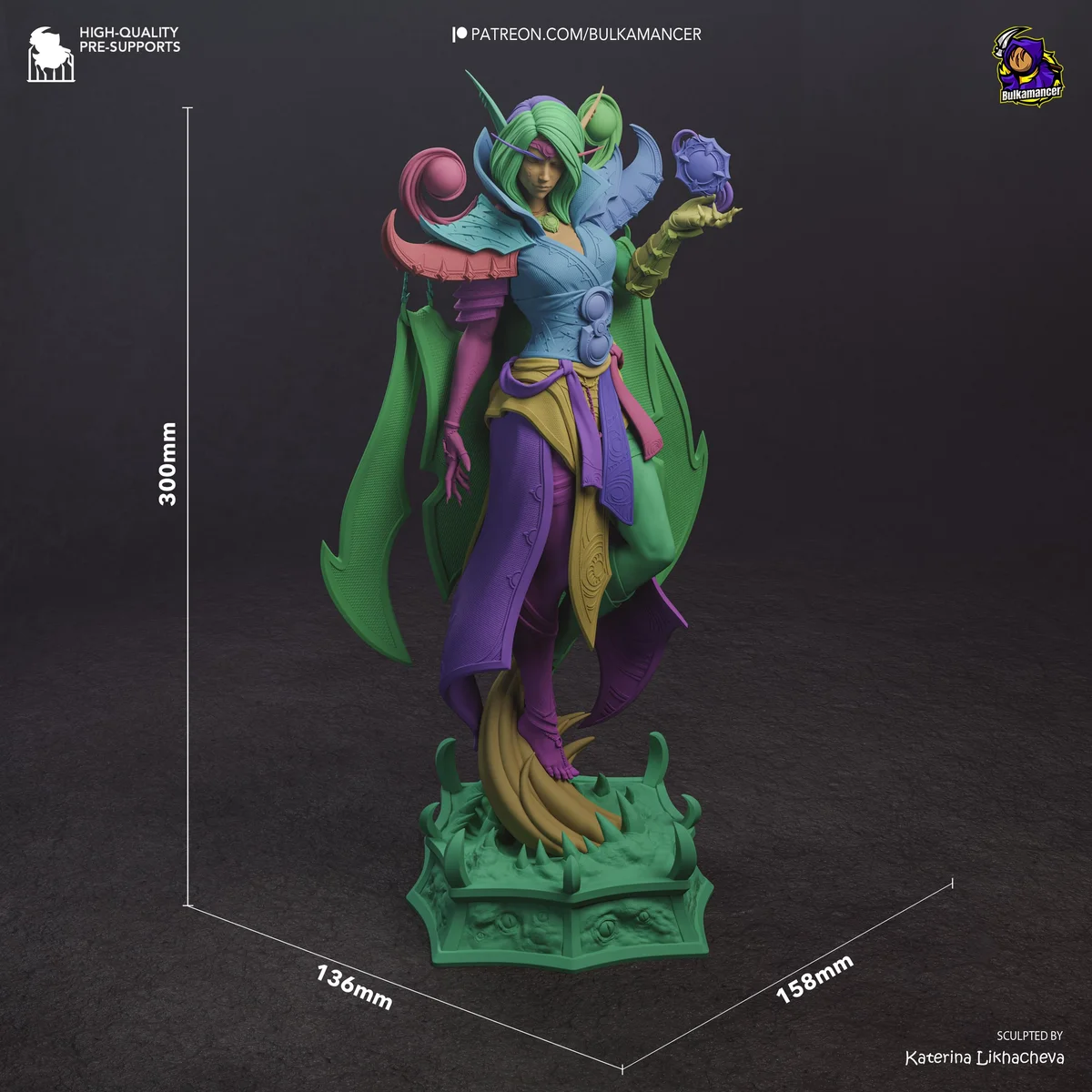 Xal'atath Harbinger of the Void - World of Warcraft Unpainted Resin Figurine Kit - 1/8 Scale 300mm 11.8in - 3D Printed Statue Fan Art — 2/10