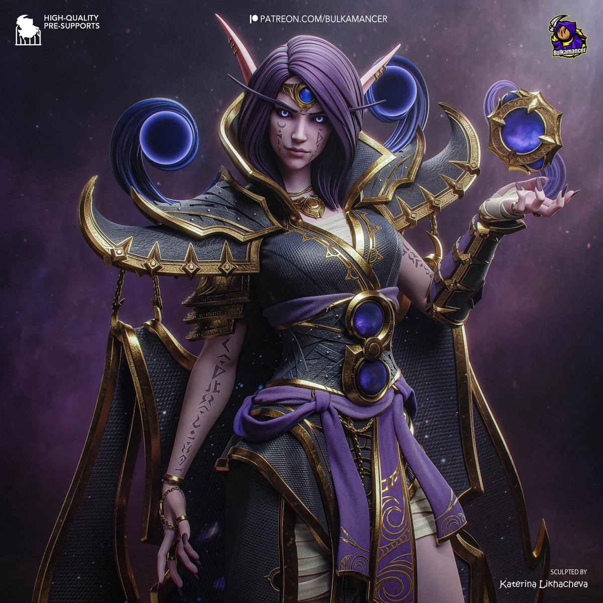 Xal'atath Harbinger of the Void - World of Warcraft Unpainted Resin Figurine Kit - 1/8 Scale 300mm 11.8in - 3D Printed Statue Fan Art — 4/10