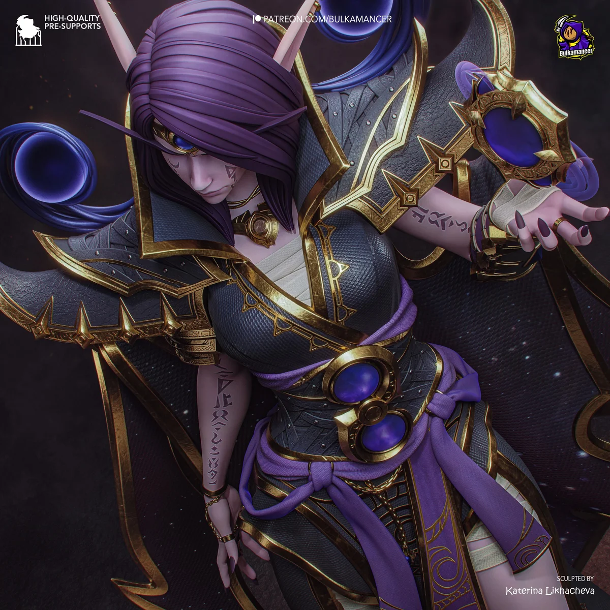 Xal'atath Harbinger of the Void - World of Warcraft Unpainted Resin Figurine Kit - 1/8 Scale 300mm 11.8in - 3D Printed Statue Fan Art — 5/10