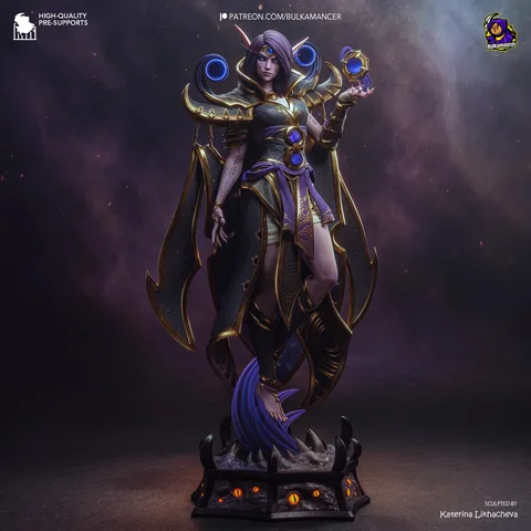 Xal'atath Harbinger of the Void - World of Warcraft Unpainted Resin Figurine Kit - 1/8 Scale 300mm 11.8in - 3D Printed Statue Fan Art