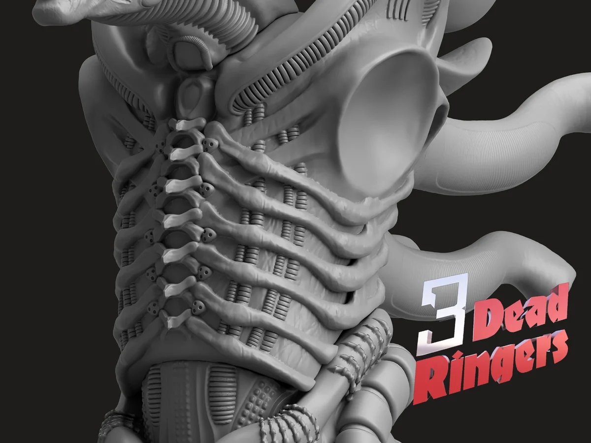 Xenomorph Sci-Fi Horror - Alien 1979 Unpainted Resin Bust Kit - 1/8 Scale - 3D Printed Statue Fan Art — 8/9