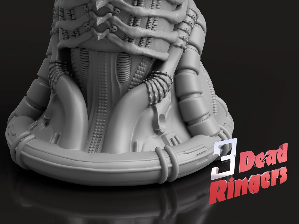 Xenomorph Sci-Fi Horror - Alien 1979 Unpainted Resin Bust Kit - 1/8 Scale - 3D Printed Statue Fan Art — 9/9