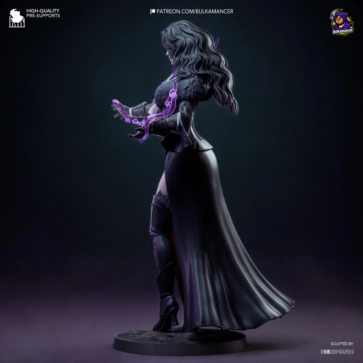 Yennefer of Vengerberg Sorceress Mage - The Witcher Unpainted Resin Figurine Kit - 1/8 Scale 243mm 9.6in - 3D Printed Statue Fan Art — 6/10