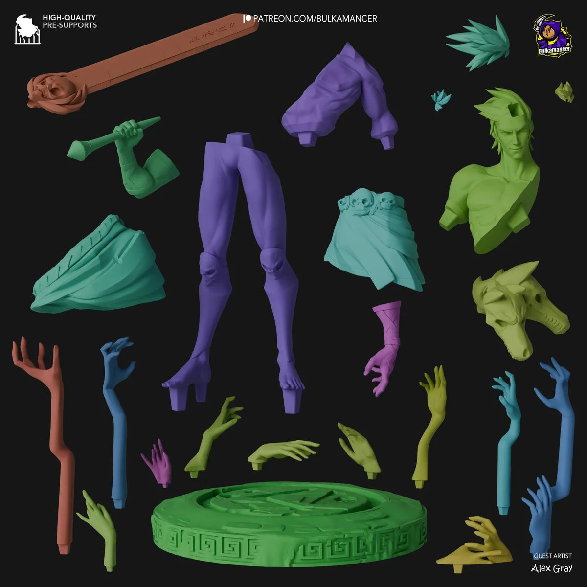 Zagreus Prince of the Underworld - Hades Supergiant Unpainted Resin Figurine Kit - 1/8 Scale 253mm 10.0in - 3D Printed Statue Fan Art — 3/10