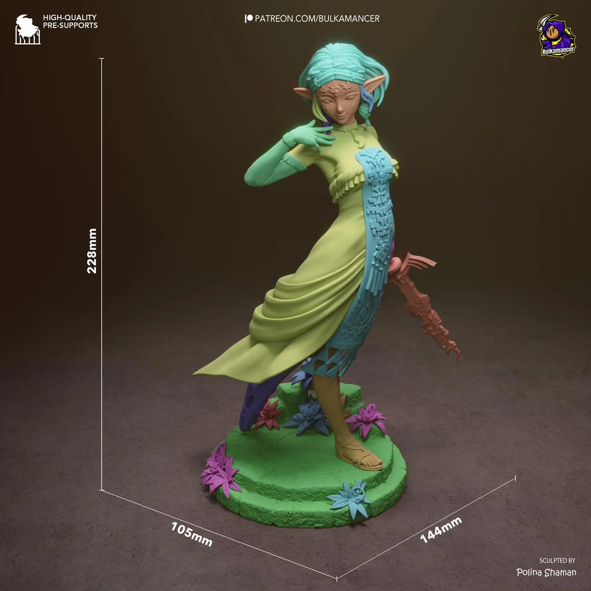 Zelda Tears of the Kingdom - Legend of Zelda Unpainted Resin Figurine Kit - 1/8 Scale 228mm 9.0in - 3D Printed Statue Fan Art — 2/10