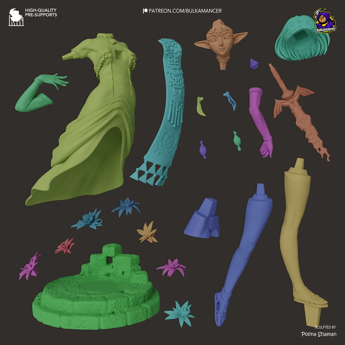 Zelda Tears of the Kingdom - Legend of Zelda Unpainted Resin Figurine Kit - 1/8 Scale 228mm 9.0in - 3D Printed Statue Fan Art — 3/10