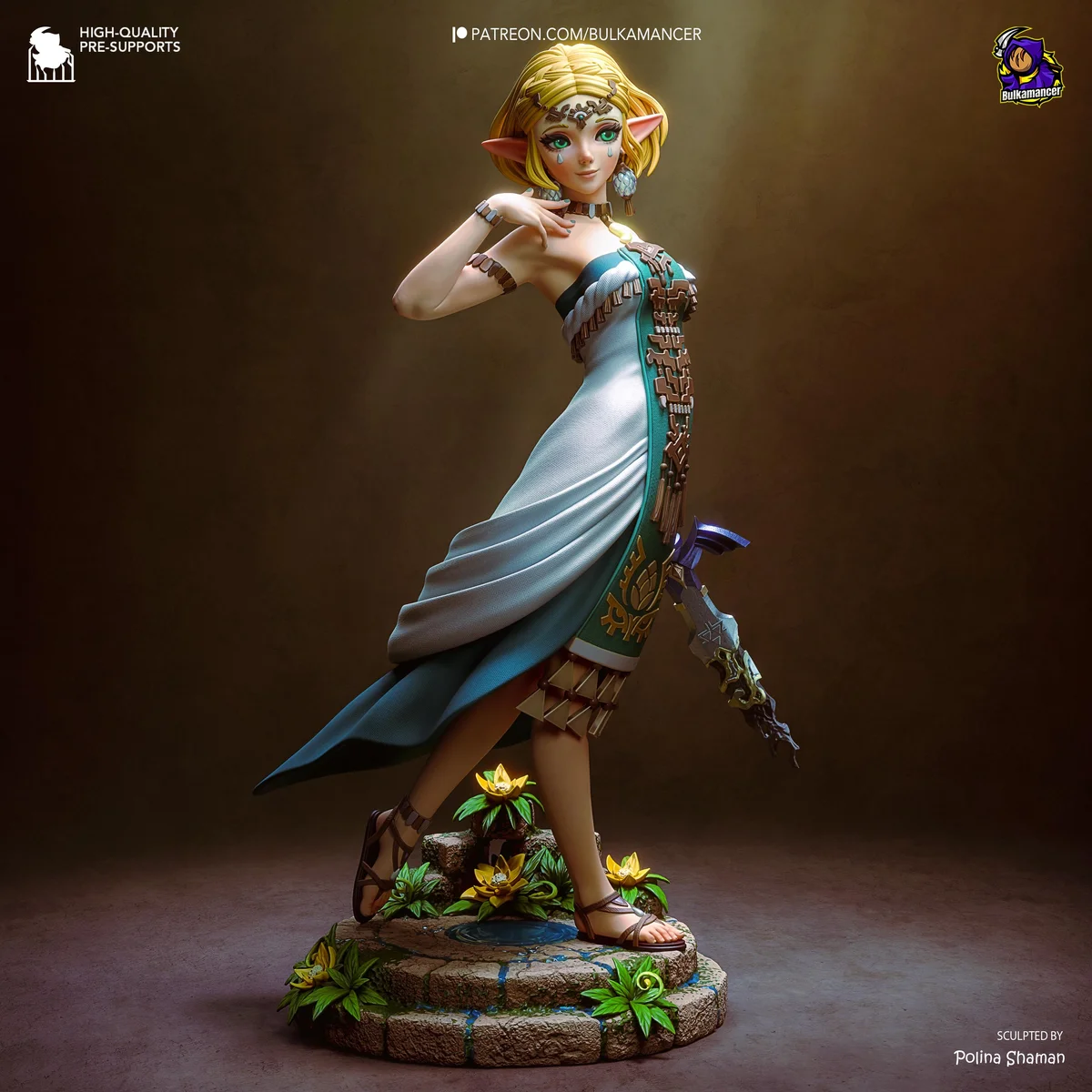Zelda Tears of the Kingdom - Legend of Zelda Unpainted Resin Figurine Kit - 1/8 Scale 228mm 9.0in - 3D Printed Statue Fan Art — 1/10