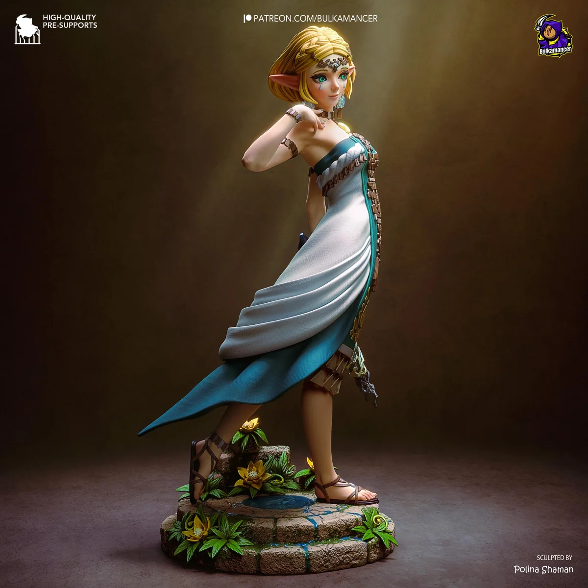 Zelda Tears of the Kingdom - Legend of Zelda Unpainted Resin Figurine Kit - 1/8 Scale 228mm 9.0in - 3D Printed Statue Fan Art — 5/10