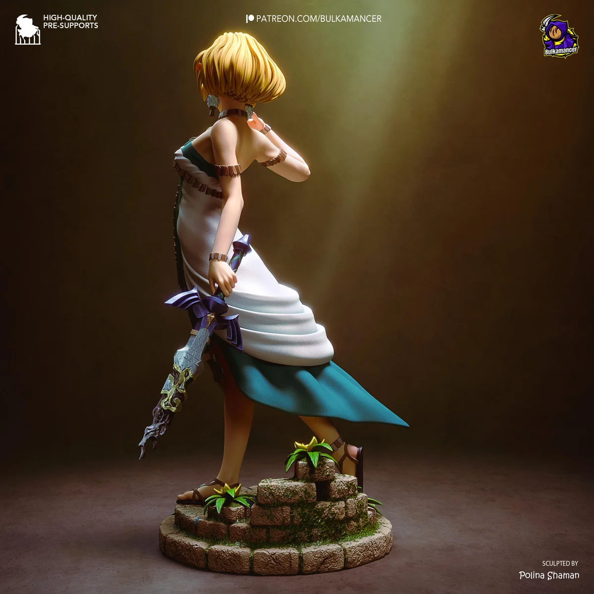 Zelda Tears of the Kingdom - Legend of Zelda Unpainted Resin Figurine Kit - 1/8 Scale 228mm 9.0in - 3D Printed Statue Fan Art — 6/10