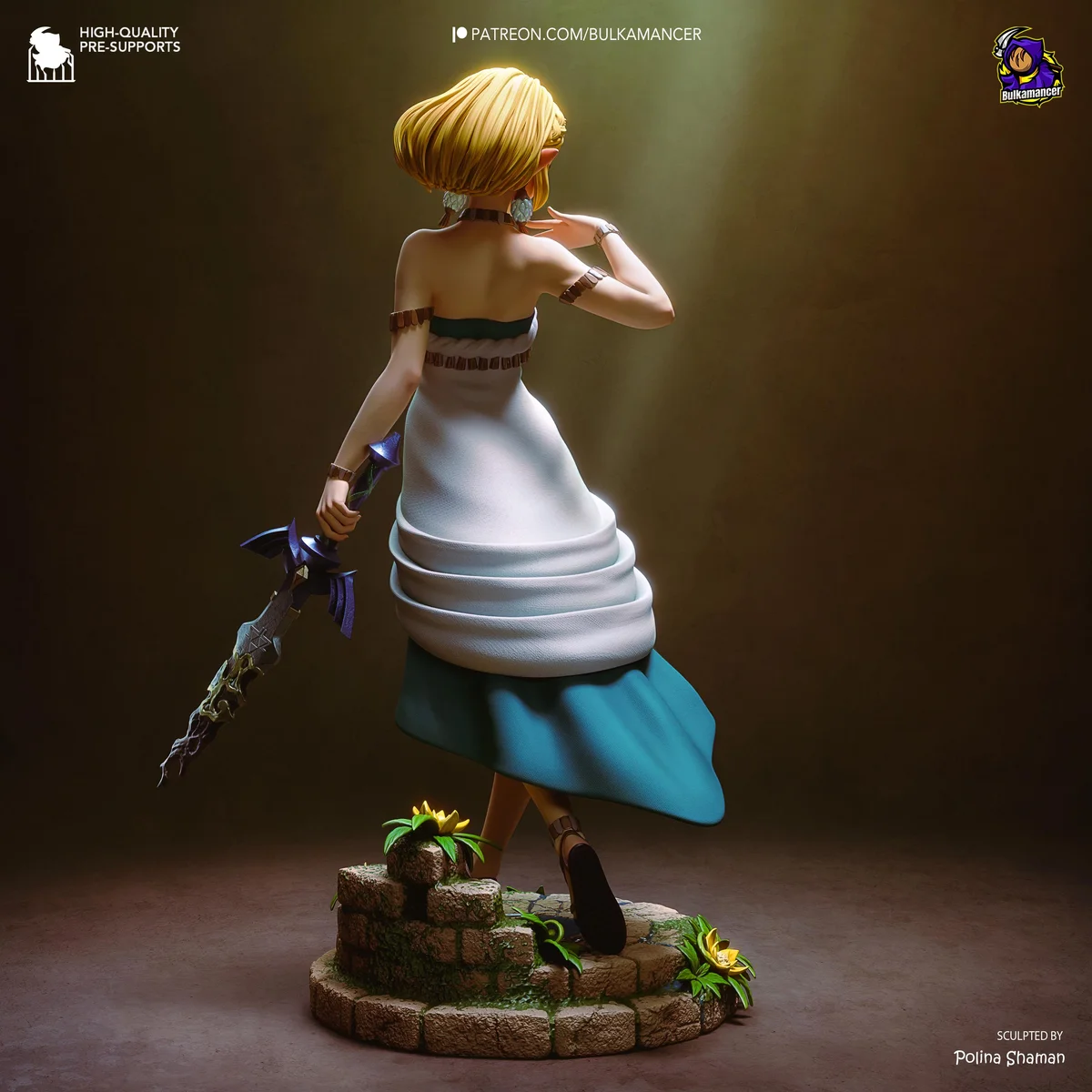 Zelda Tears of the Kingdom - Legend of Zelda Unpainted Resin Figurine Kit - 1/8 Scale 228mm 9.0in - 3D Printed Statue Fan Art — 7/10