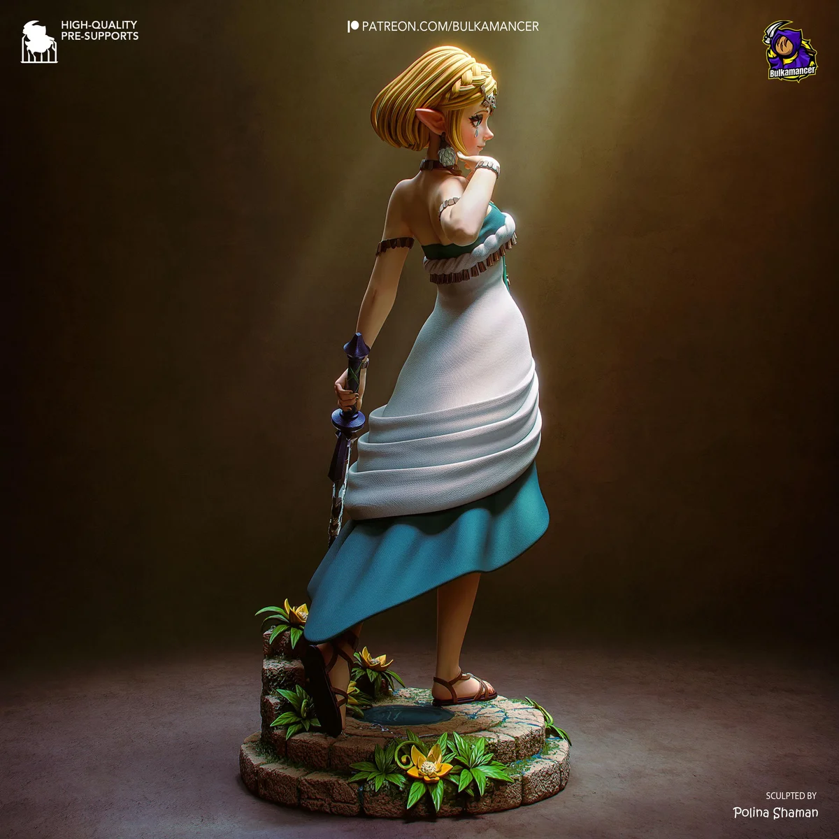 Zelda Tears of the Kingdom - Legend of Zelda Unpainted Resin Figurine Kit - 1/8 Scale 228mm 9.0in - 3D Printed Statue Fan Art — 8/10