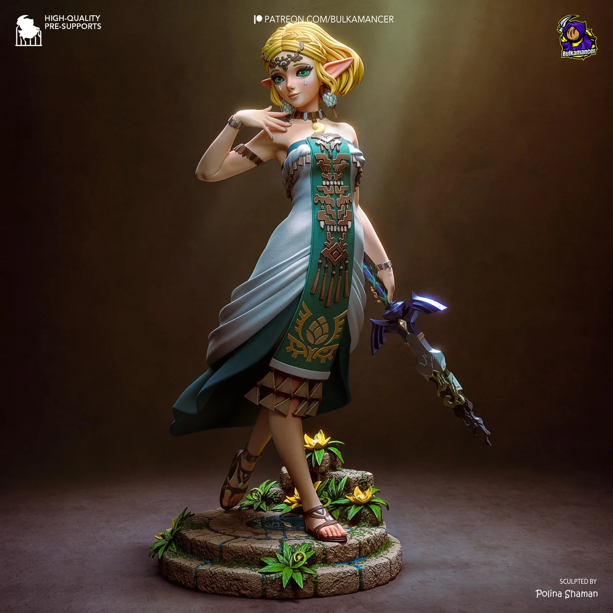 Zelda Tears of the Kingdom - Legend of Zelda Unpainted Resin Figurine Kit - 1/8 Scale 228mm 9.0in - 3D Printed Statue Fan Art — 9/10