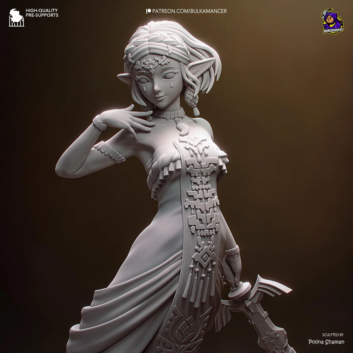 Zelda Tears of the Kingdom - Legend of Zelda Unpainted Resin Figurine Kit - 1/8 Scale 228mm 9.0in - 3D Printed Statue Fan Art — 10/10