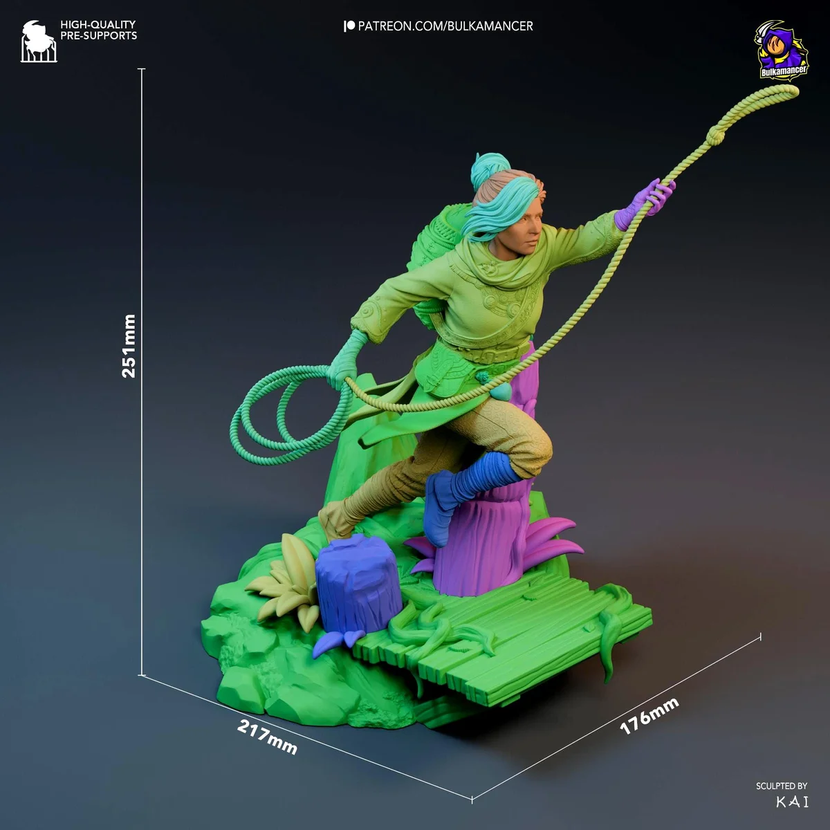 Zoe Fantasy Protagonist - Split Fiction Hazelight Unpainted Resin Figurine Kit - 1/8 Scale 251mm 9.9in - 3D Printed Statue Fan Art — 2/10