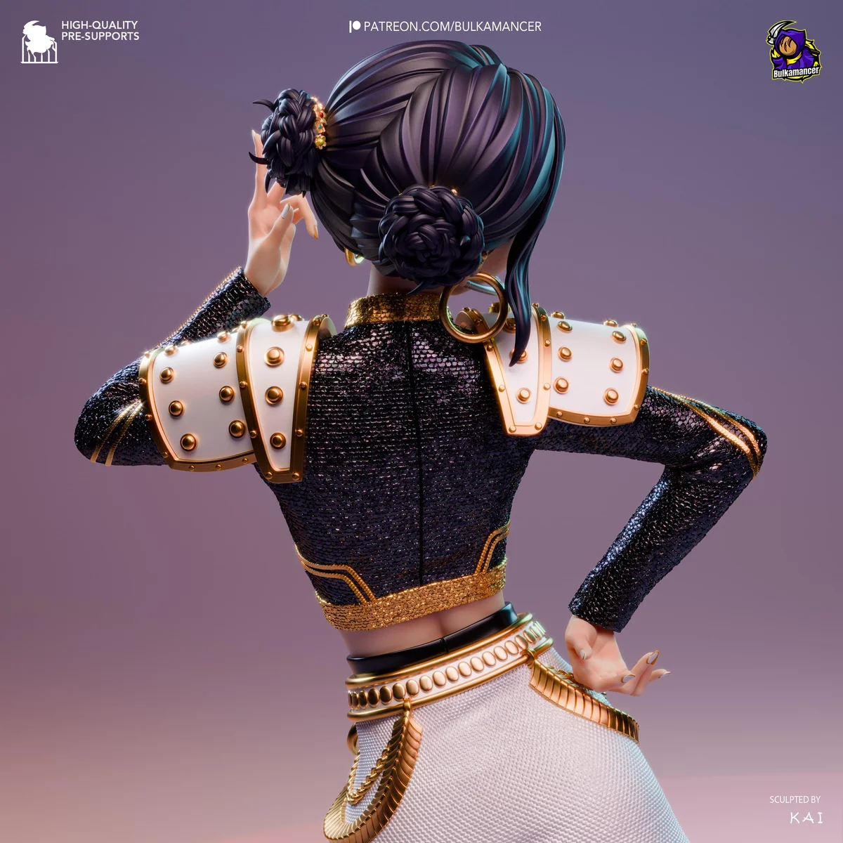 Zoey Huntrix Idol - KPop Demon Hunters Netflix Unpainted Resin Figurine Kit - 1/8 Scale 258mm 10.2in - 3D Printed Statue Fan Art — 6/10