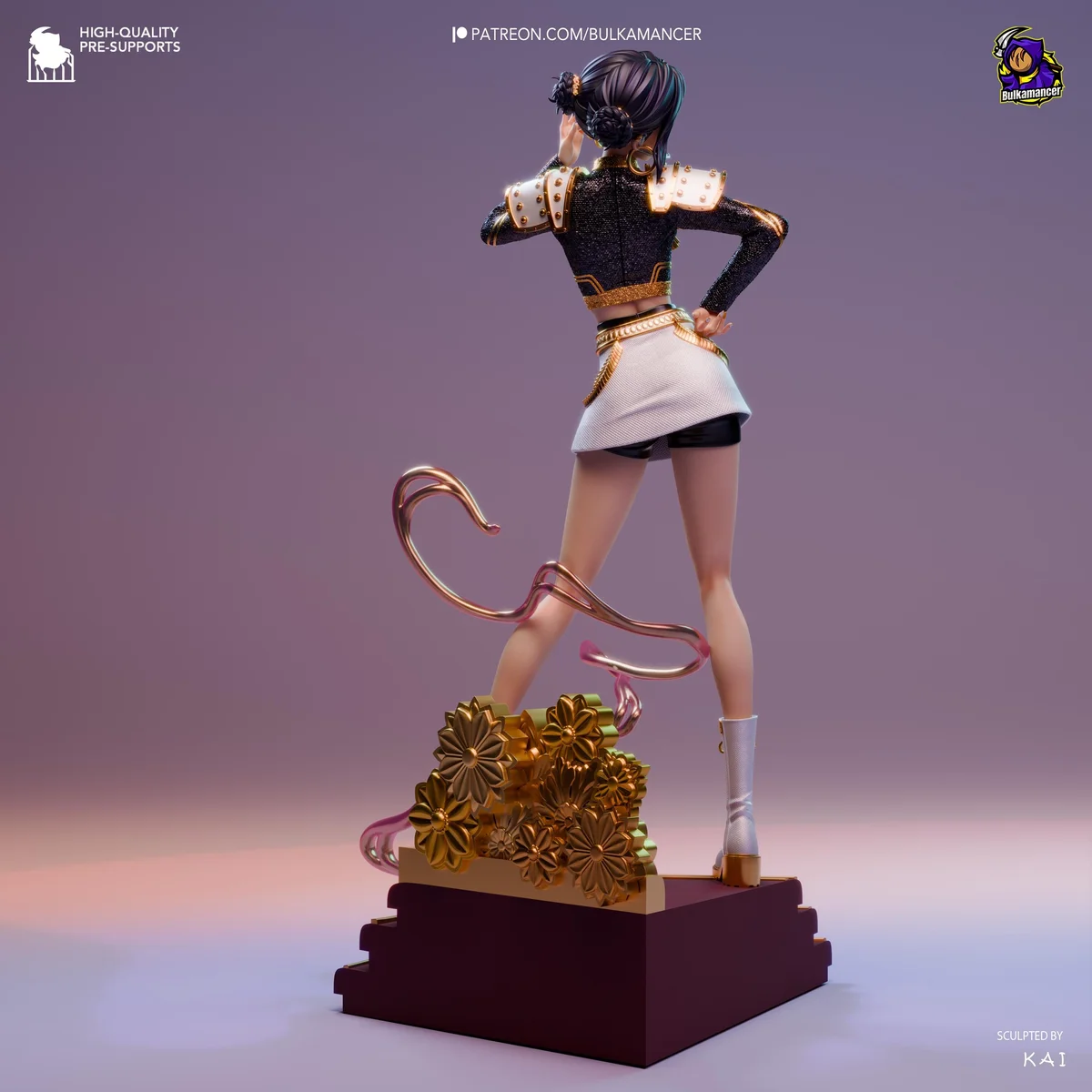 Zoey Huntrix Idol - KPop Demon Hunters Netflix Unpainted Resin Figurine Kit - 1/8 Scale 258mm 10.2in - 3D Printed Statue Fan Art — 9/10