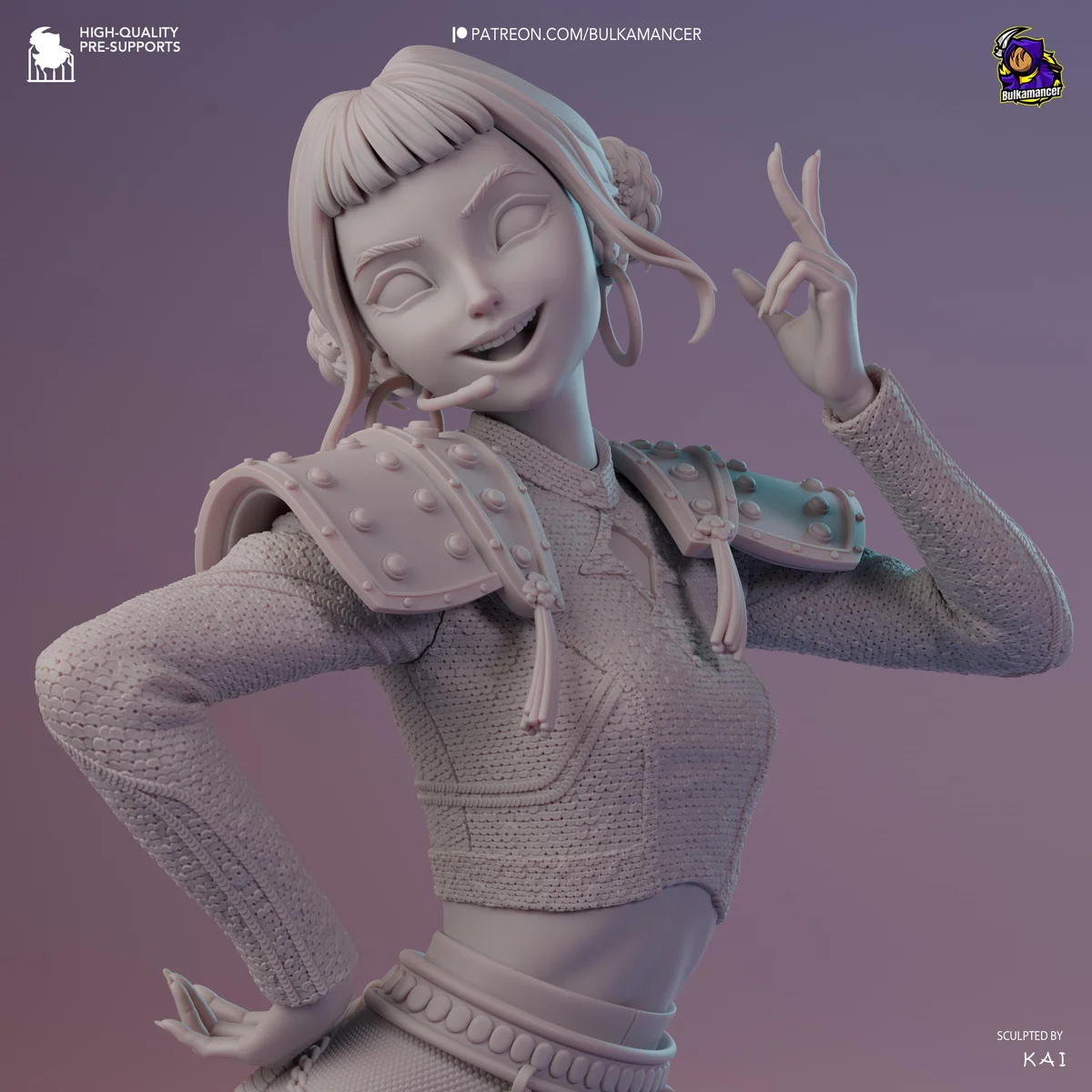 Zoey Huntrix Idol - KPop Demon Hunters Netflix Unpainted Resin Figurine Kit - 1/8 Scale 258mm 10.2in - 3D Printed Statue Fan Art — 10/10